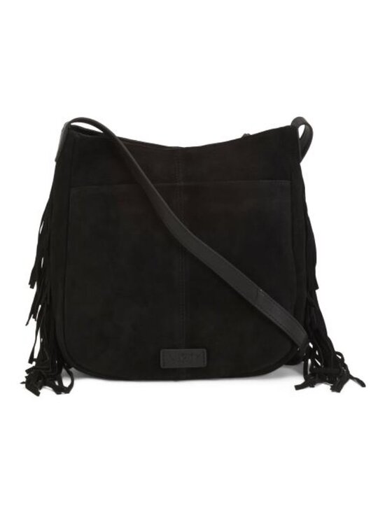 Lucky Brand Handbags - LUCKY BRAND Suede Nyra Fringe Crossbody